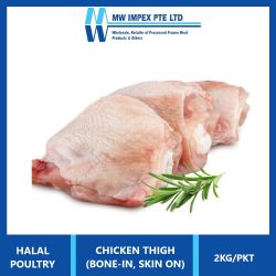 Chicken Thigh (Bone-in, Skin On)(2kg/pkt)