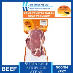 SURIA Beef Striploin/Daging Lembu Striploin (Cut Steak) (500g/pkt)